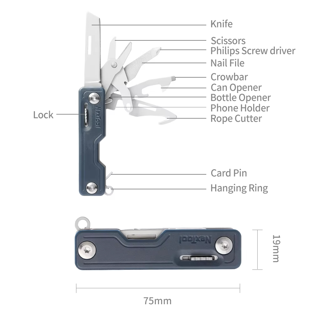NexTool 10-in-1 Key Knife Mini - مراجعة Edc Carry Card وسعره