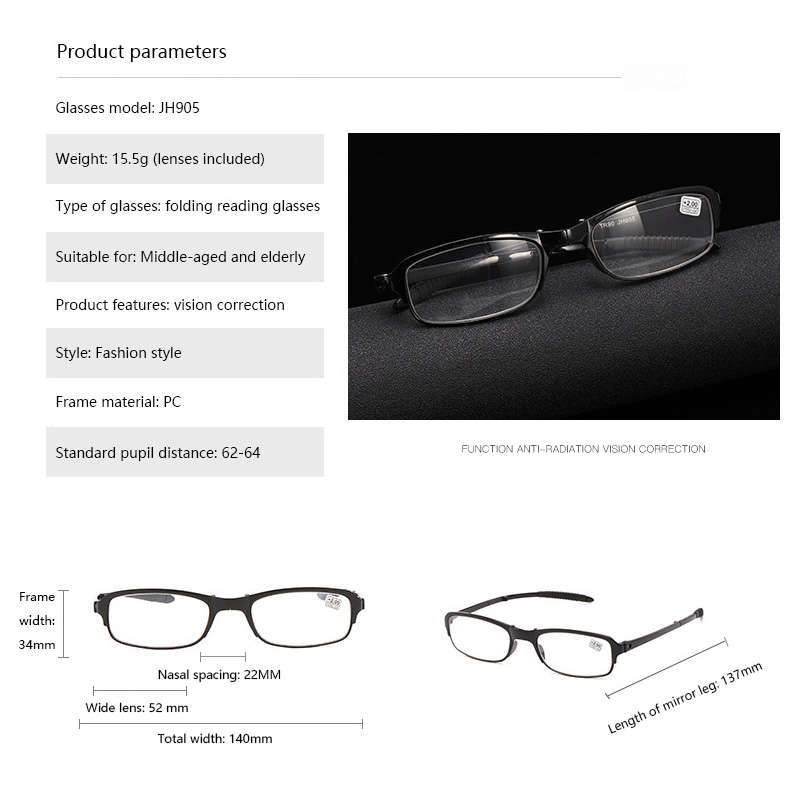 Design Reading Glasses Men Wom - مراجعة Wallet Slim Titanium وسعره