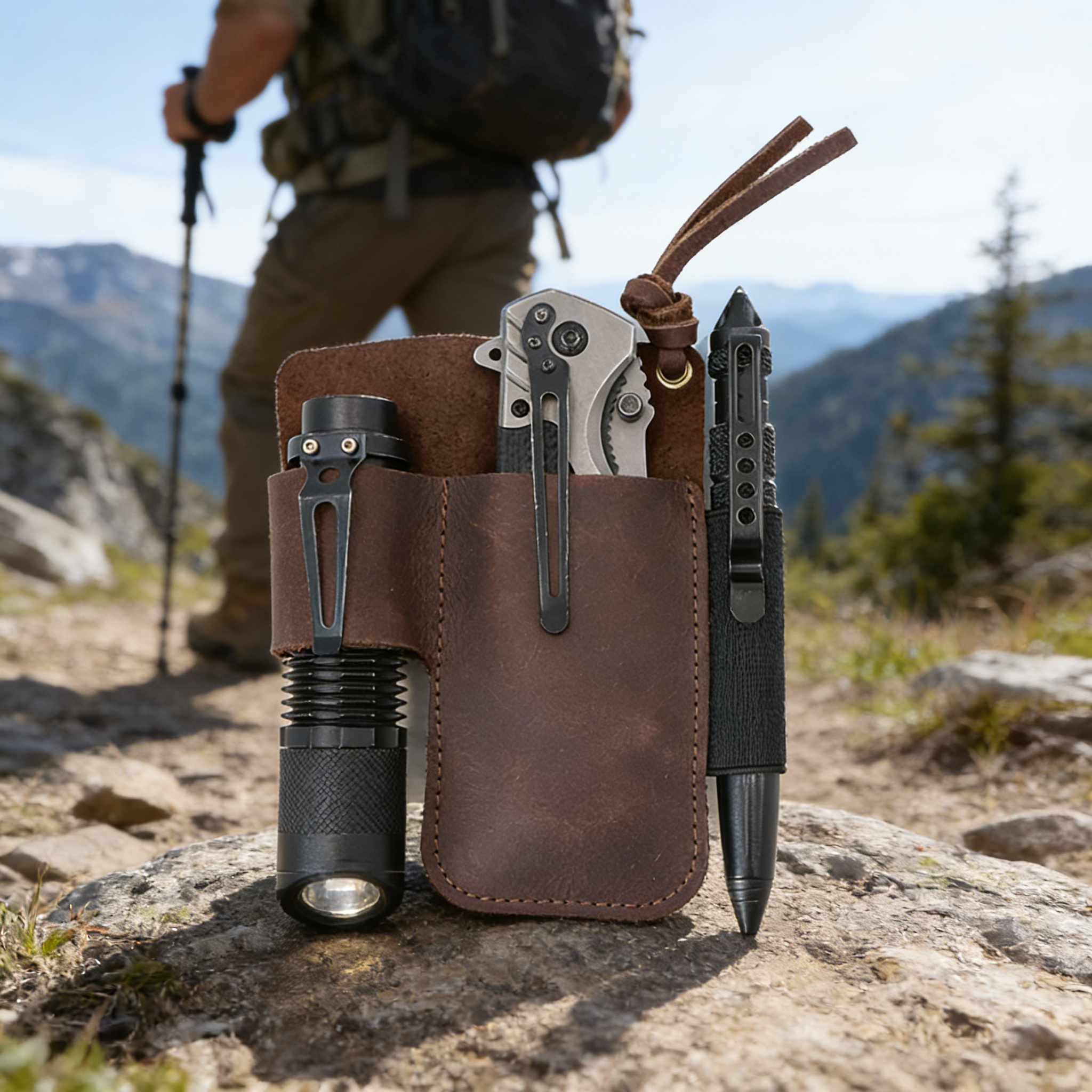 EDC Leather Flashlight Tool Ho - مراجعة Edc Everyday Carry وسعره
