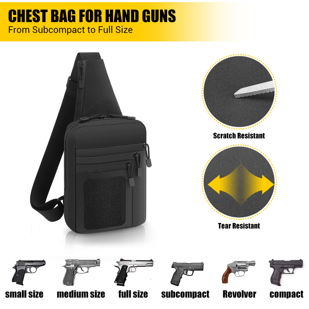 Tactical Pistol Gun Bag Concea - مراجعة Edc Carry Handgun وسعره