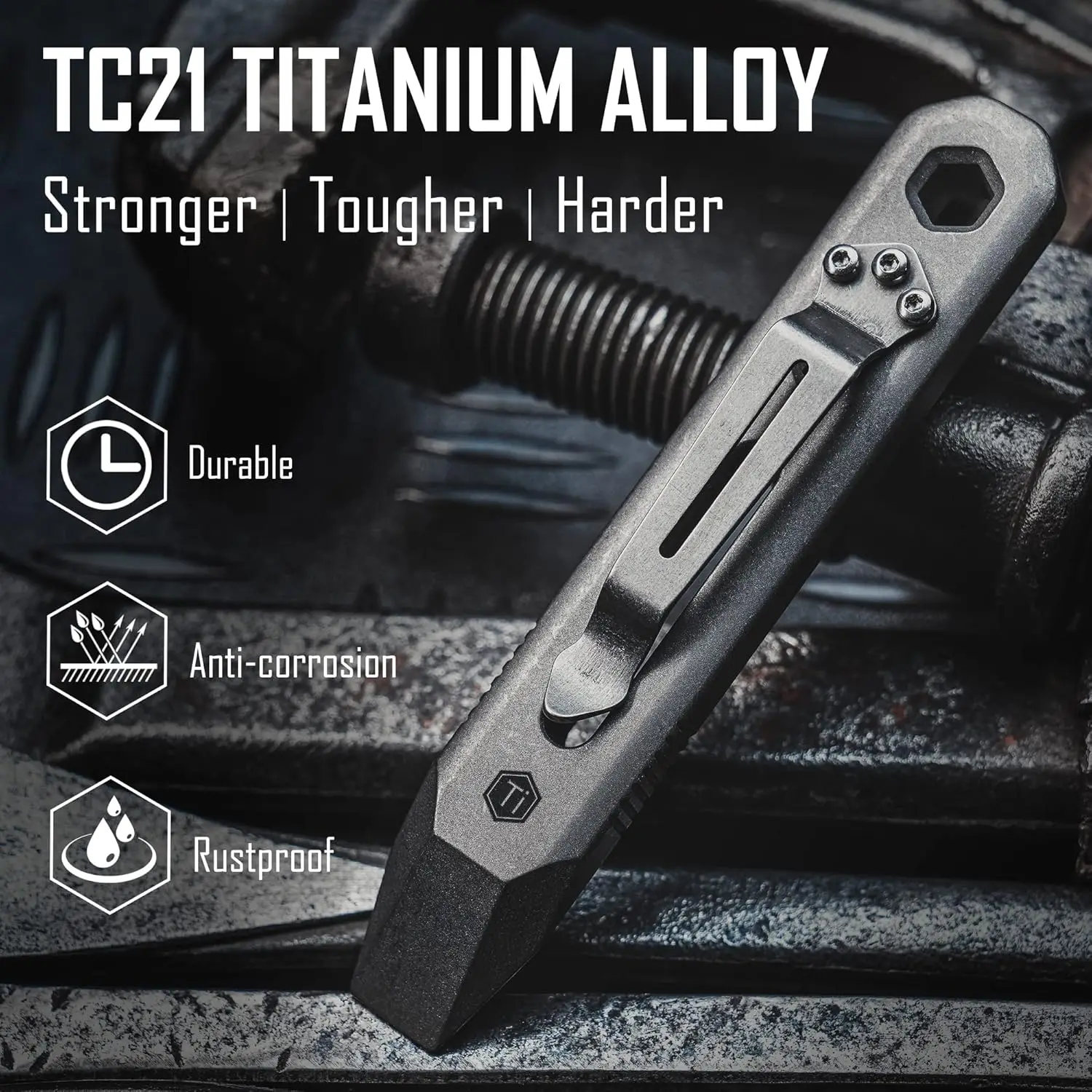 KeyUnity KR00 EDC Pocket Pry B - مراجعة Titanium Pry Bar وسعره