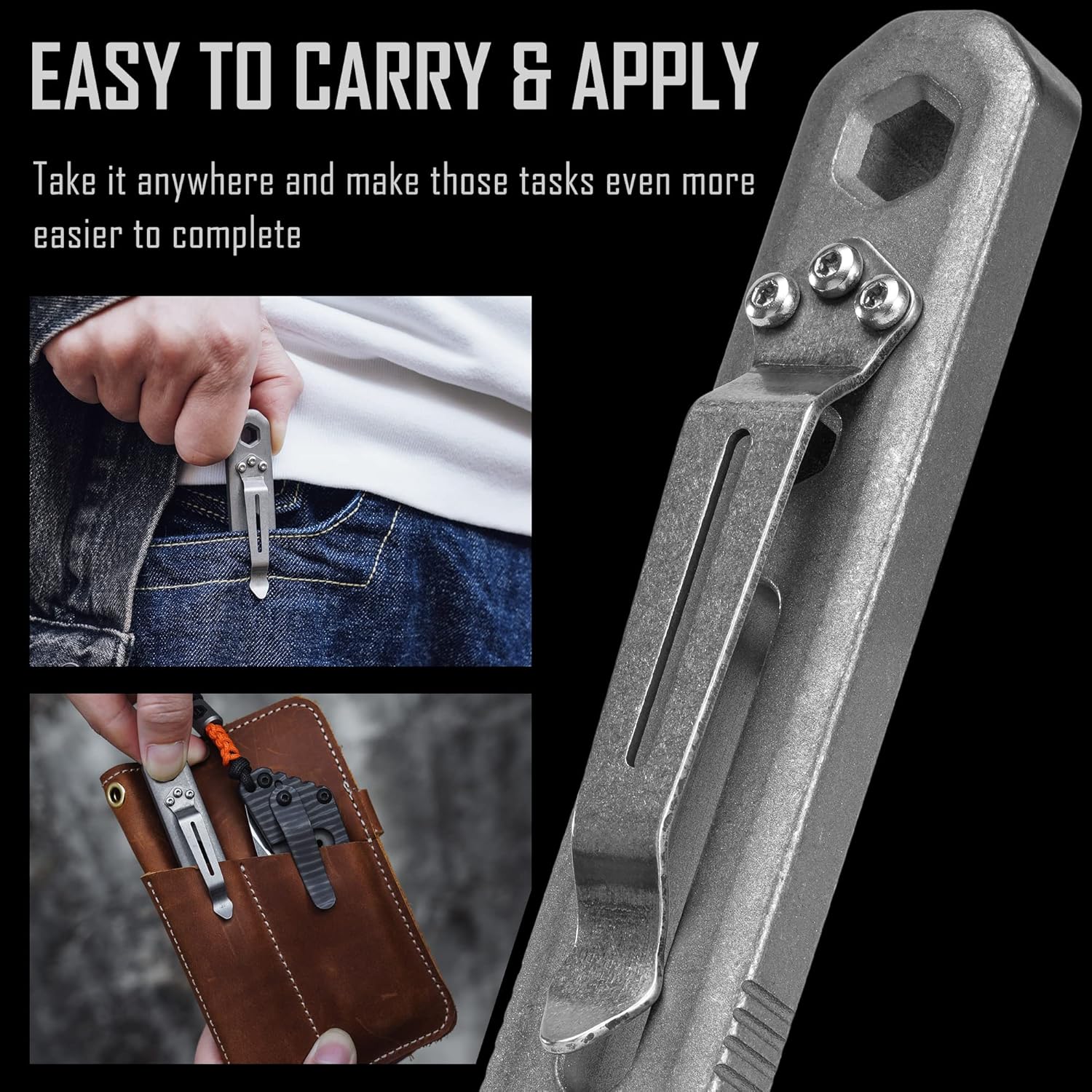 KeyUnity KR00 EDC Pocket Pry B - مراجعة Titanium Pry Bar وسعره
