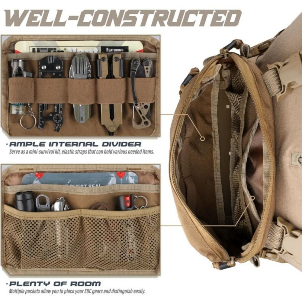Fashion 1000D Nylon Men Chest  - مراجعة Edc Carry Pack وسعره