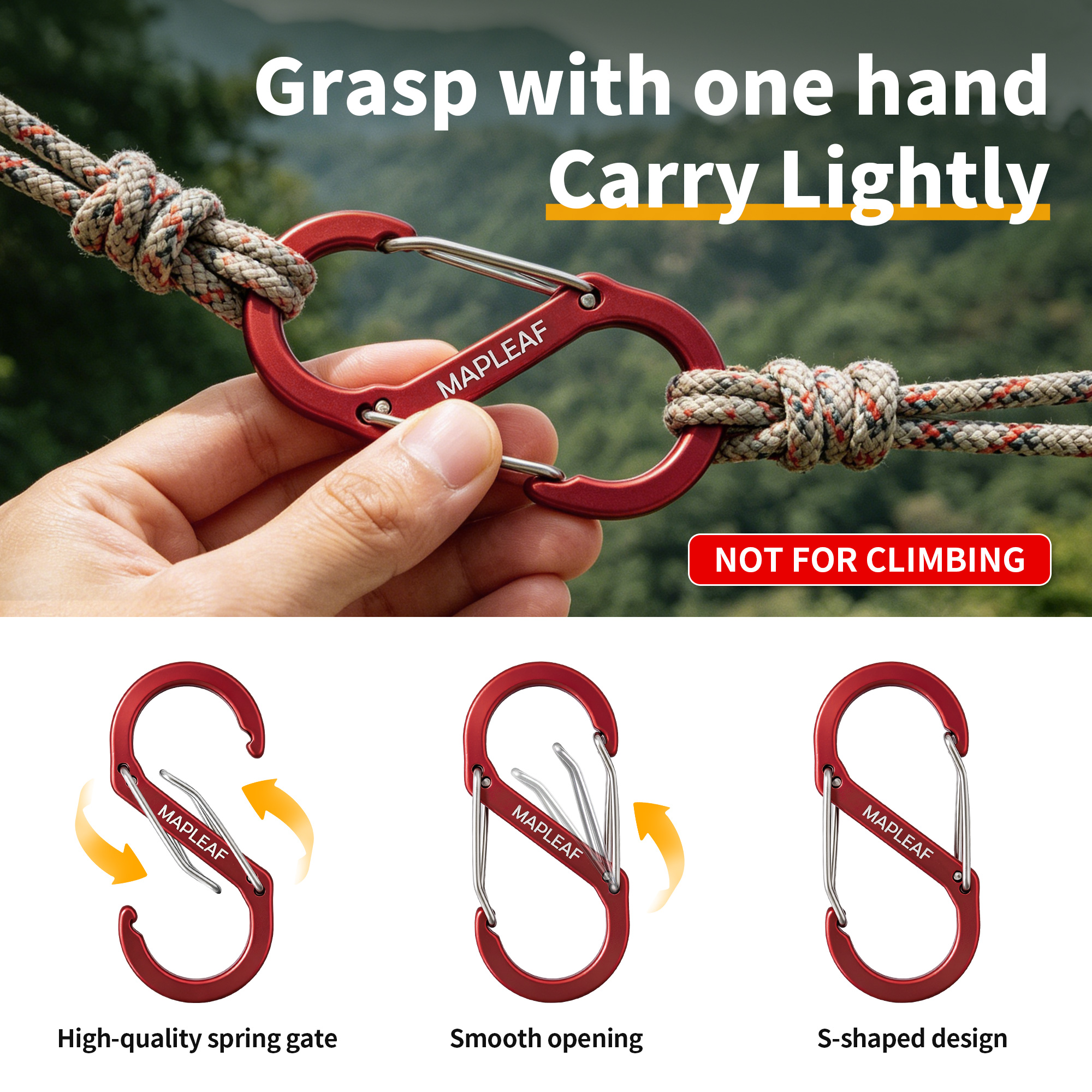 MAPLEAF Double Gate Carabiner  - مراجعة Edc Carry Kit وسعره