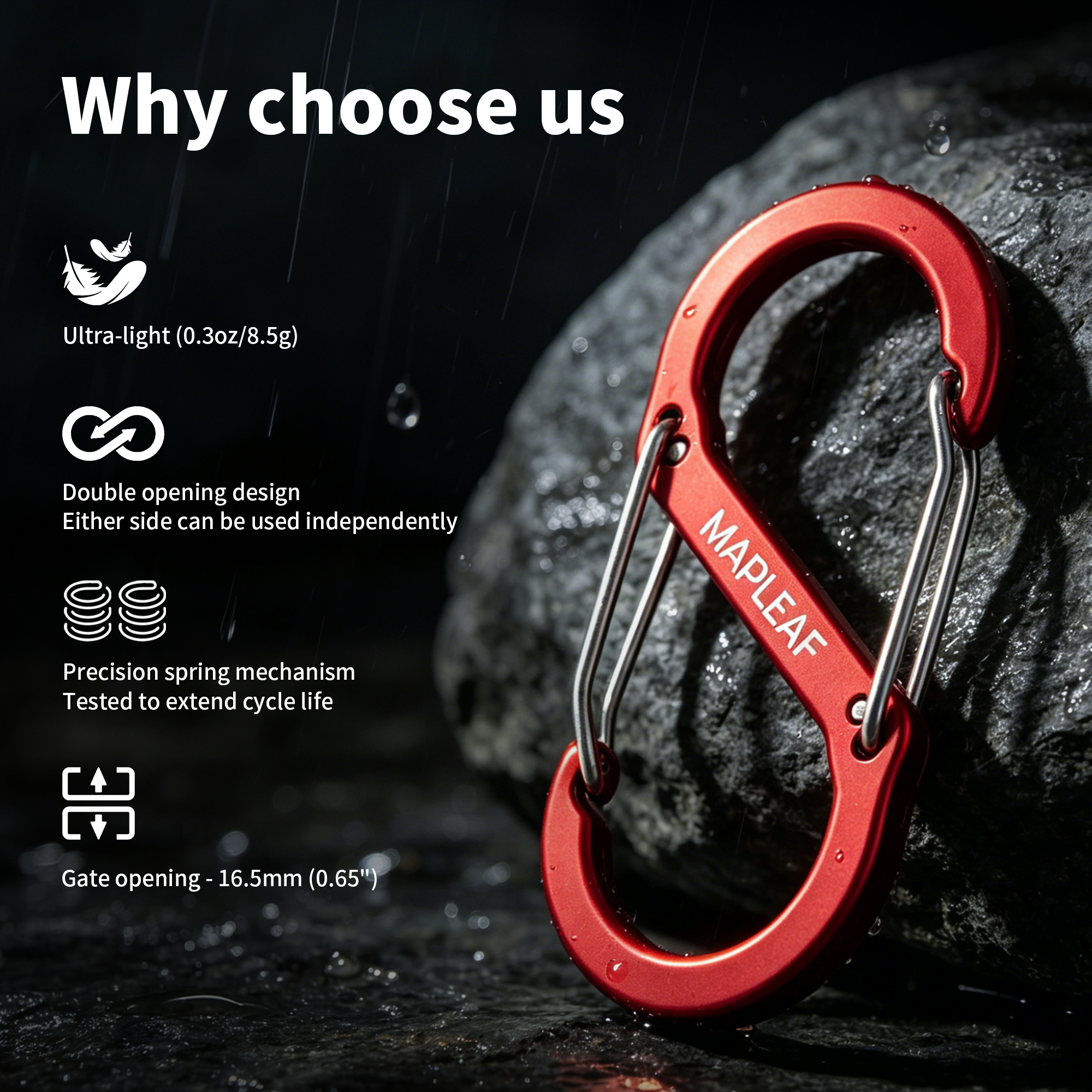 MAPLEAF Double Gate Carabiner  - مراجعة Edc Carry Kit وسعره