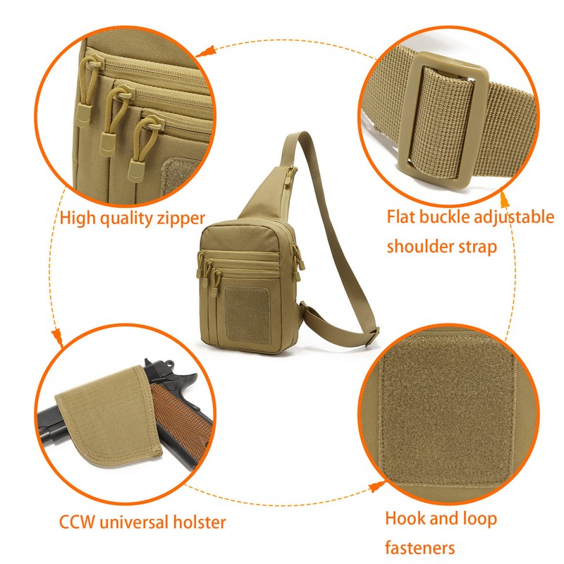 EDC 1000D Tactical Chest Bag P - مراجعة Edc Concealed Carry Backpack وسعره
