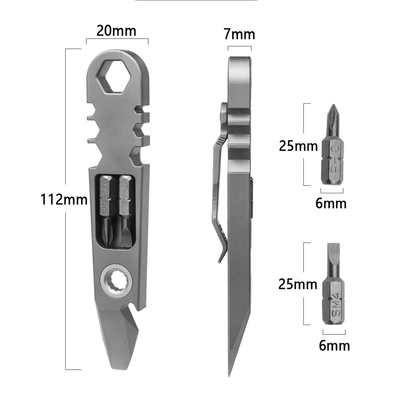 Outdoor Portable EDC Multifunc - مراجعة Titanium Pry Bar وسعره