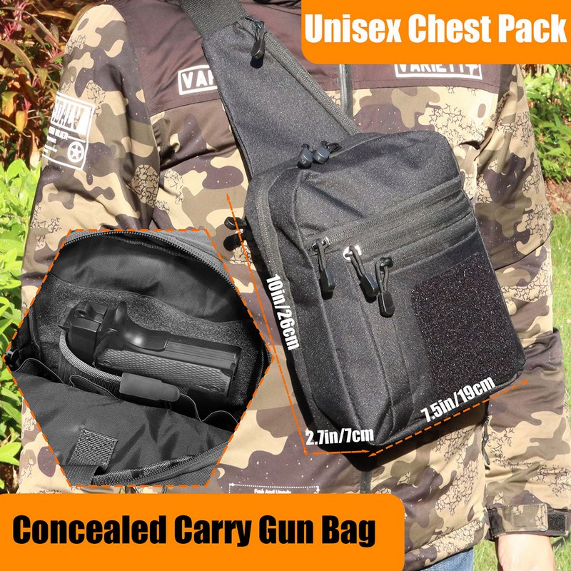 New Tactical Chest Bag Pistol  - مراجعة Edc Concealed Carry Backpack وسعره