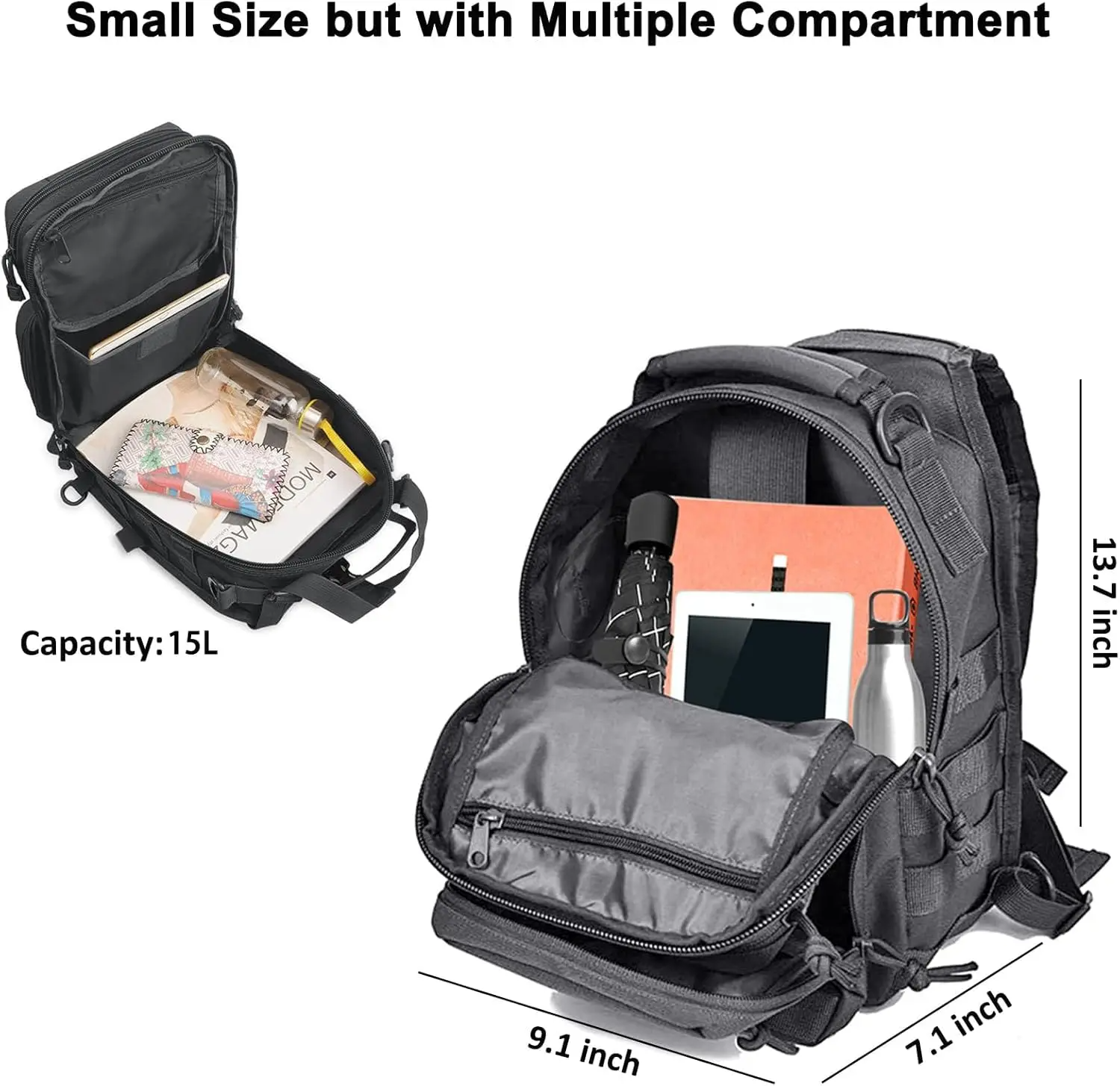 Tactical Sling Backpack Should - مراجعة Edc Concealed Carry Backpack وسعره