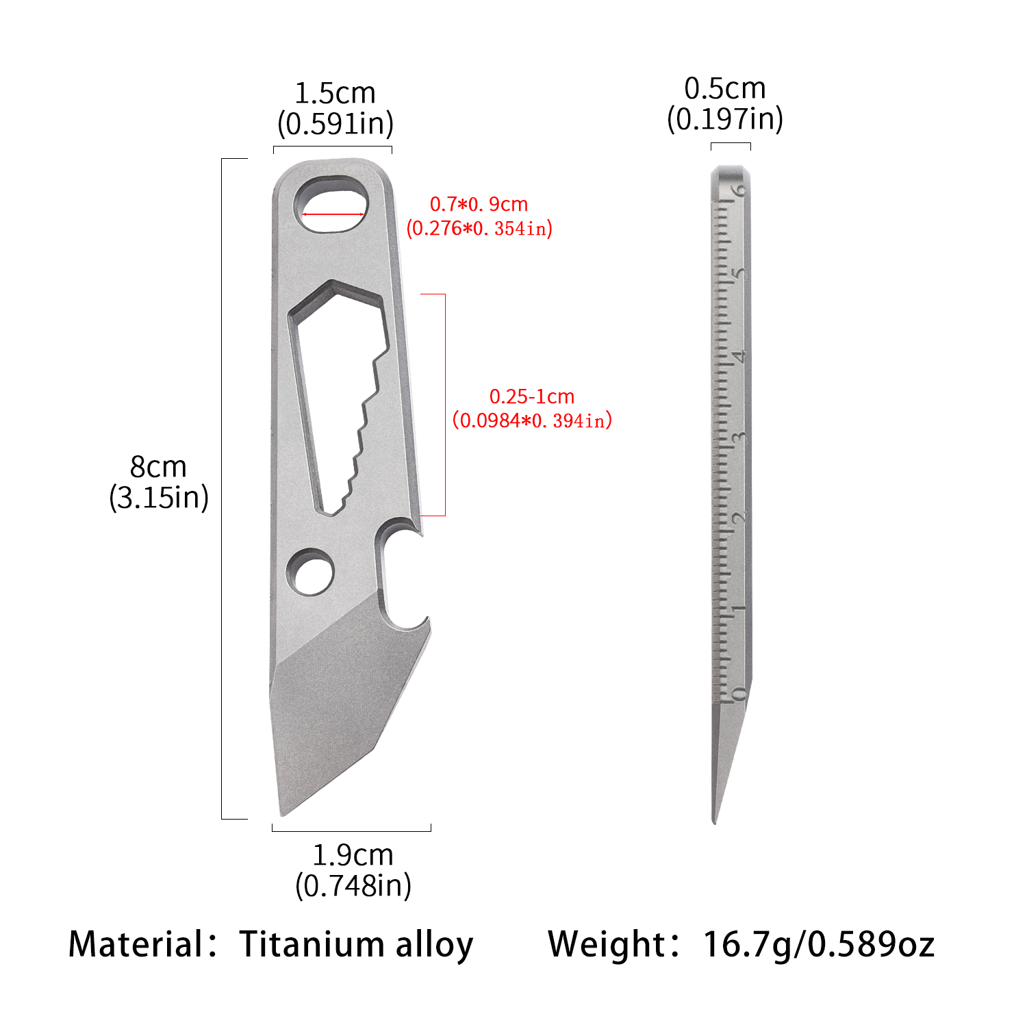 Multifunctional EDC pry bar, t - مراجعة Titanium Pry Bar وسعره