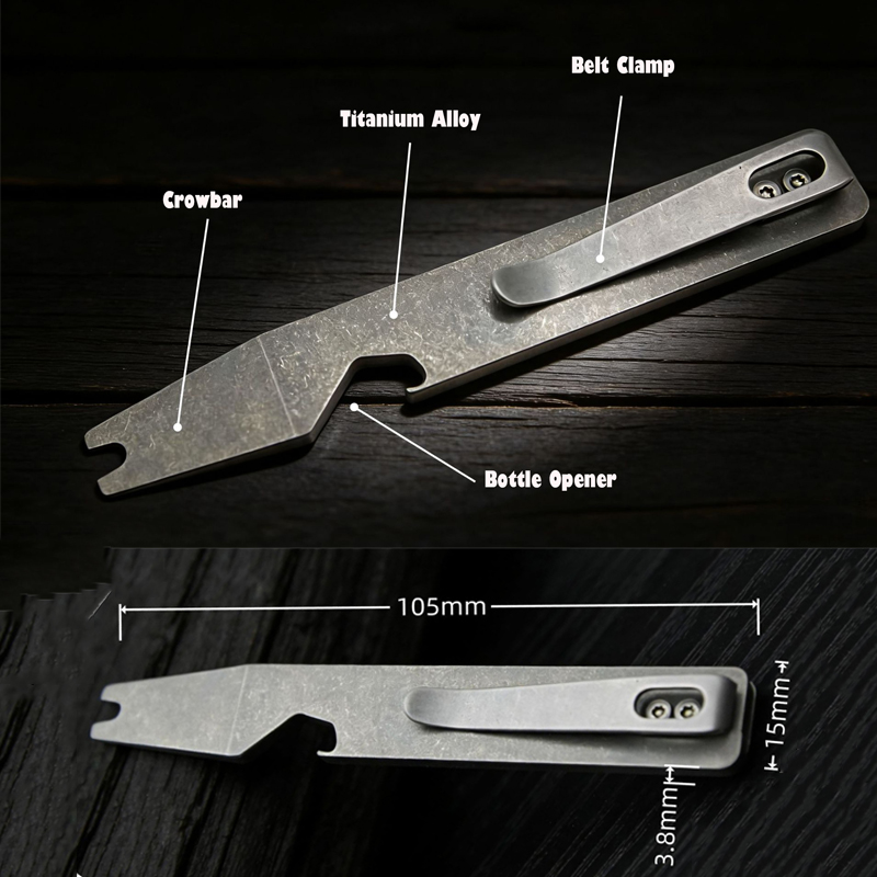 10.5CM TC4 Titanium Alloy Pry  - مراجعة Titanium Pry Bar وسعره