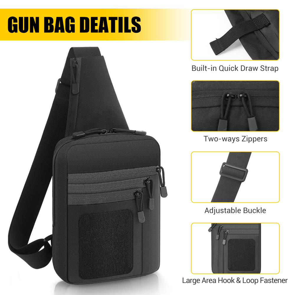 Tactical Pistol Gun Bag Concea - مراجعة Edc Carry Handgun وسعره