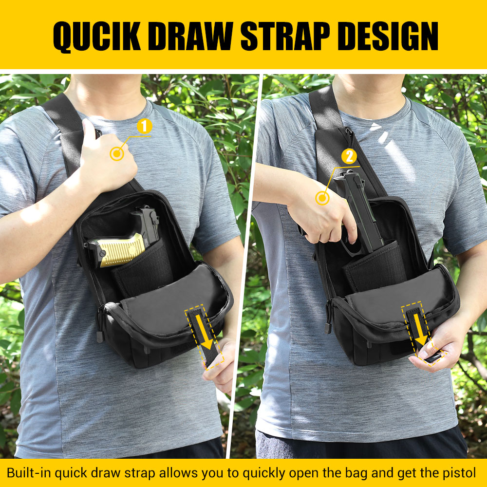 Tactical Pistol Gun Bag Concea - مراجعة Edc Carry Handgun وسعره
