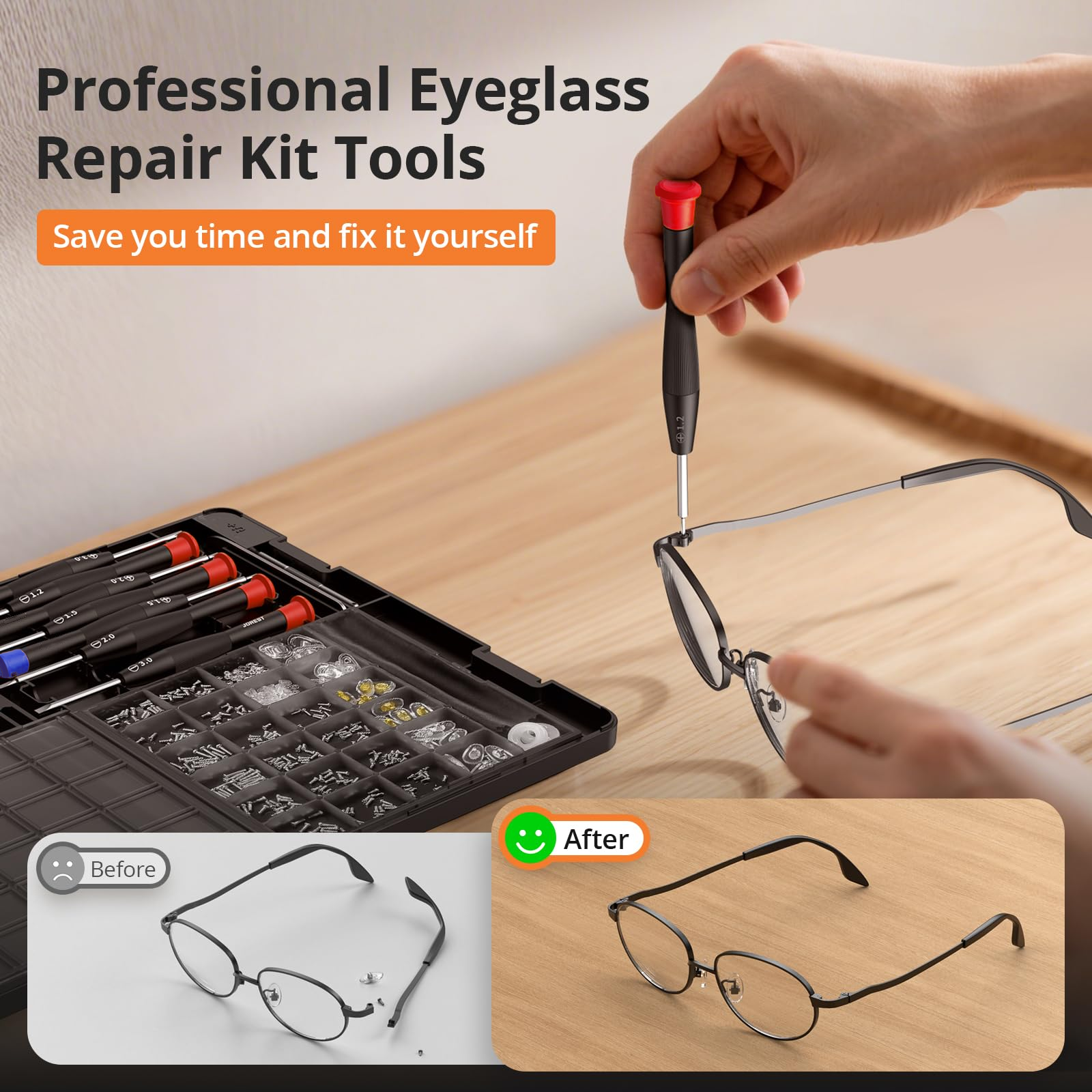 Eyeglass Repair Tool Kit with  - مراجعة Micro Screwdriver Kit وسعره