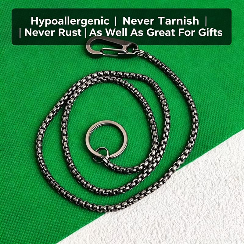 Titanium Wallet Chain for Men, - مراجعة Wallet Slim Titanium وسعره
