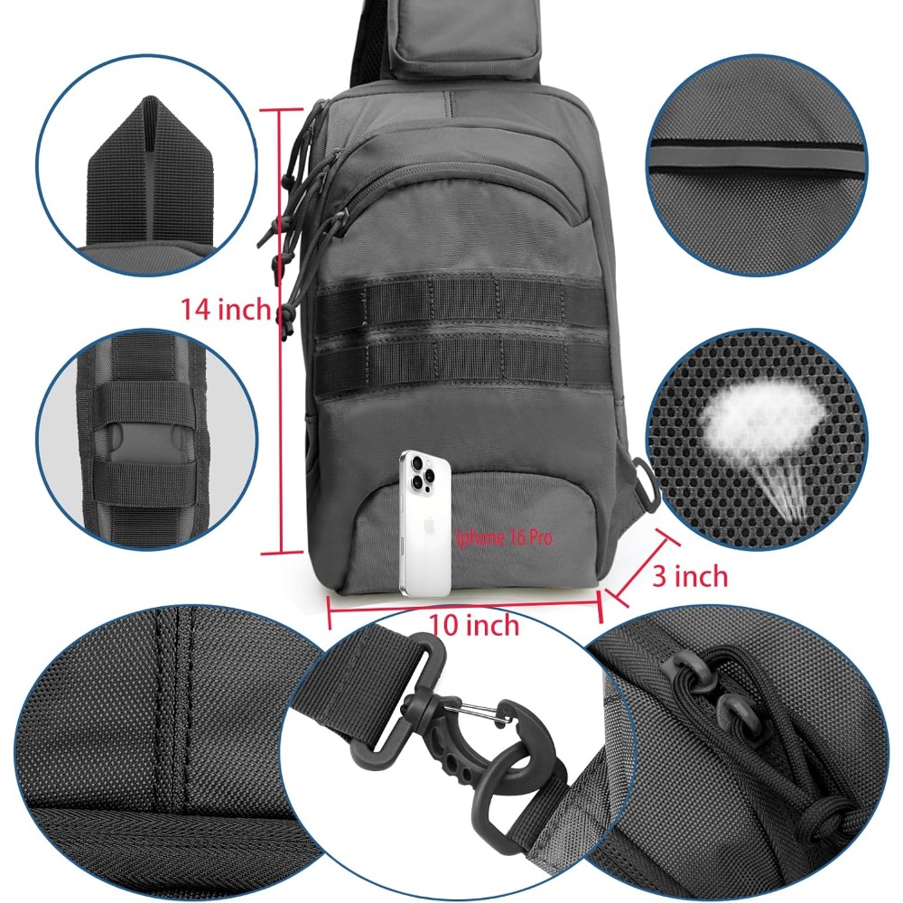 Tactical Sling Chest Bag EDC S - مراجعة Edc Concealed Carry Backpack وسعره